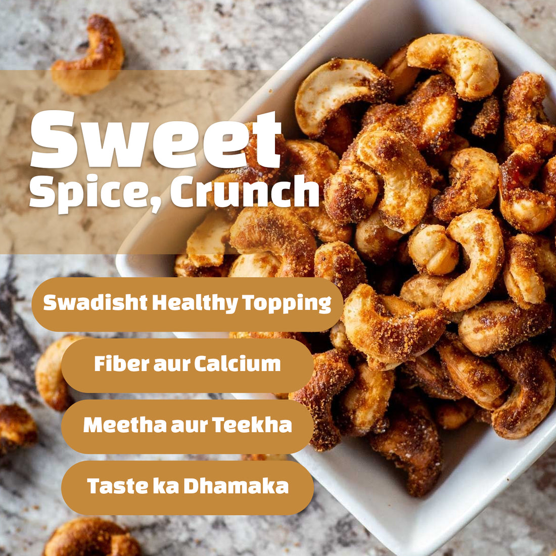 Honey, Cinnamon, Sesame Seeds Cashews