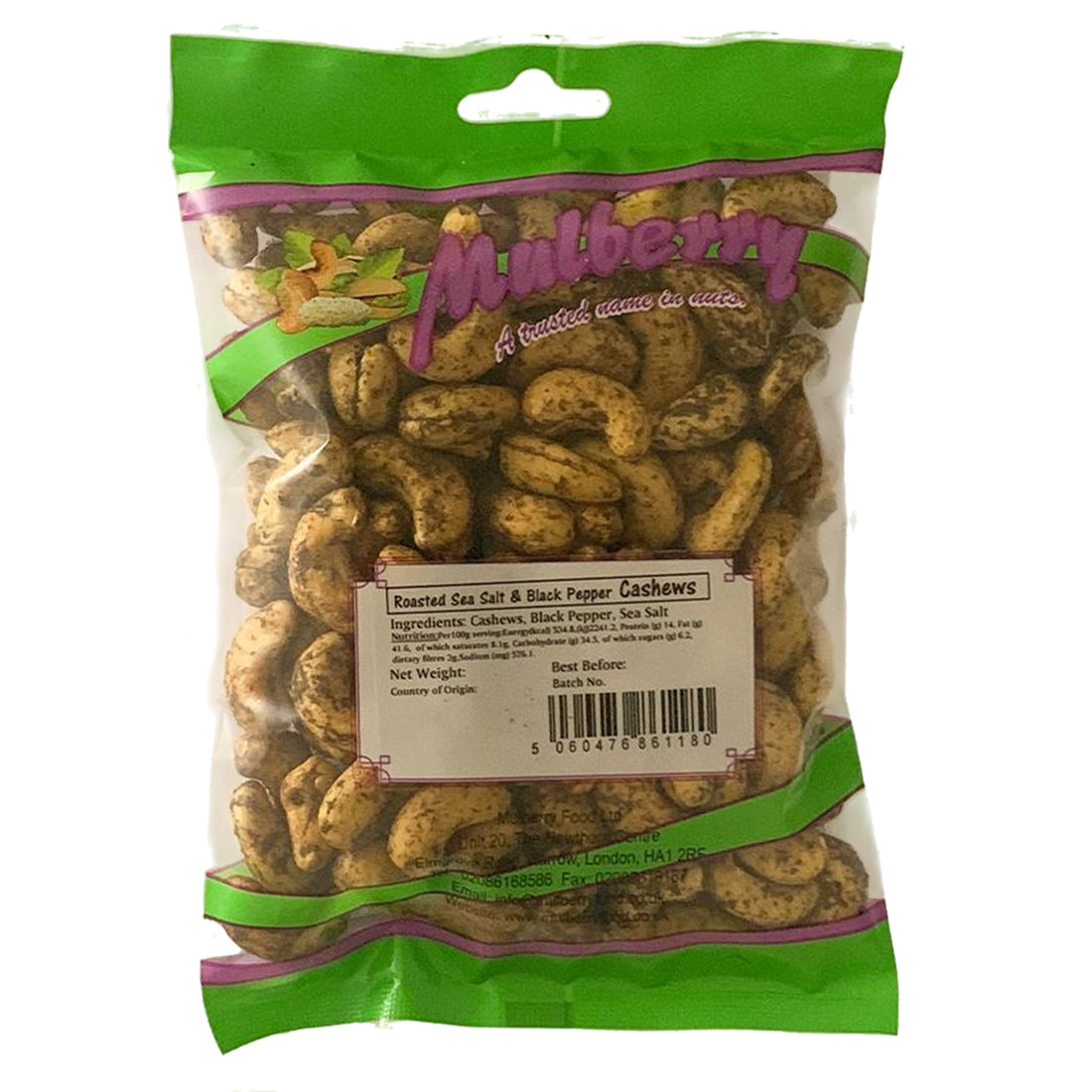Roasted Sea Salt & Black Pepper Cashews
