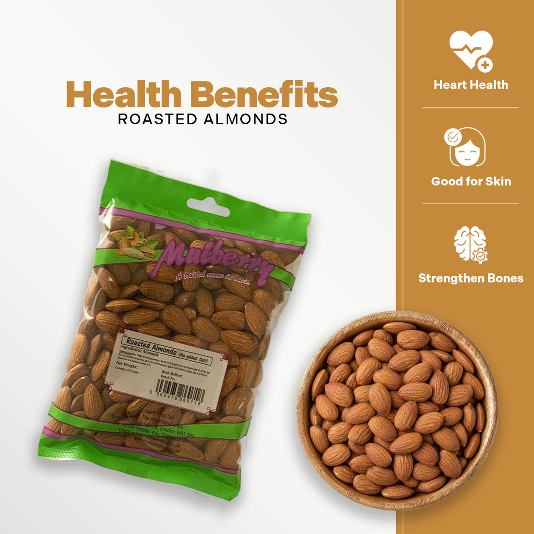 Roasted Almonds  (No Added Salt)