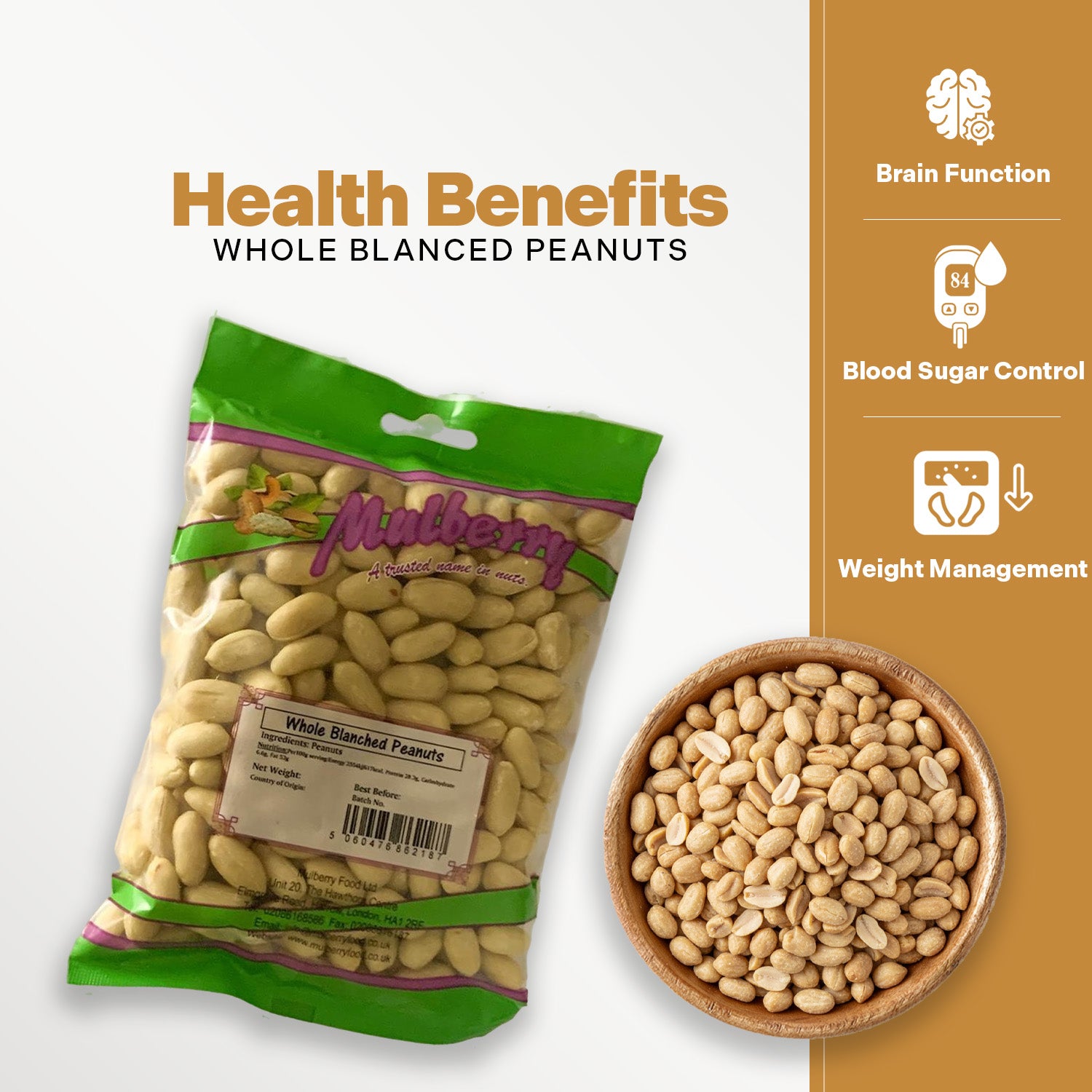 Whole Blanched Peanuts